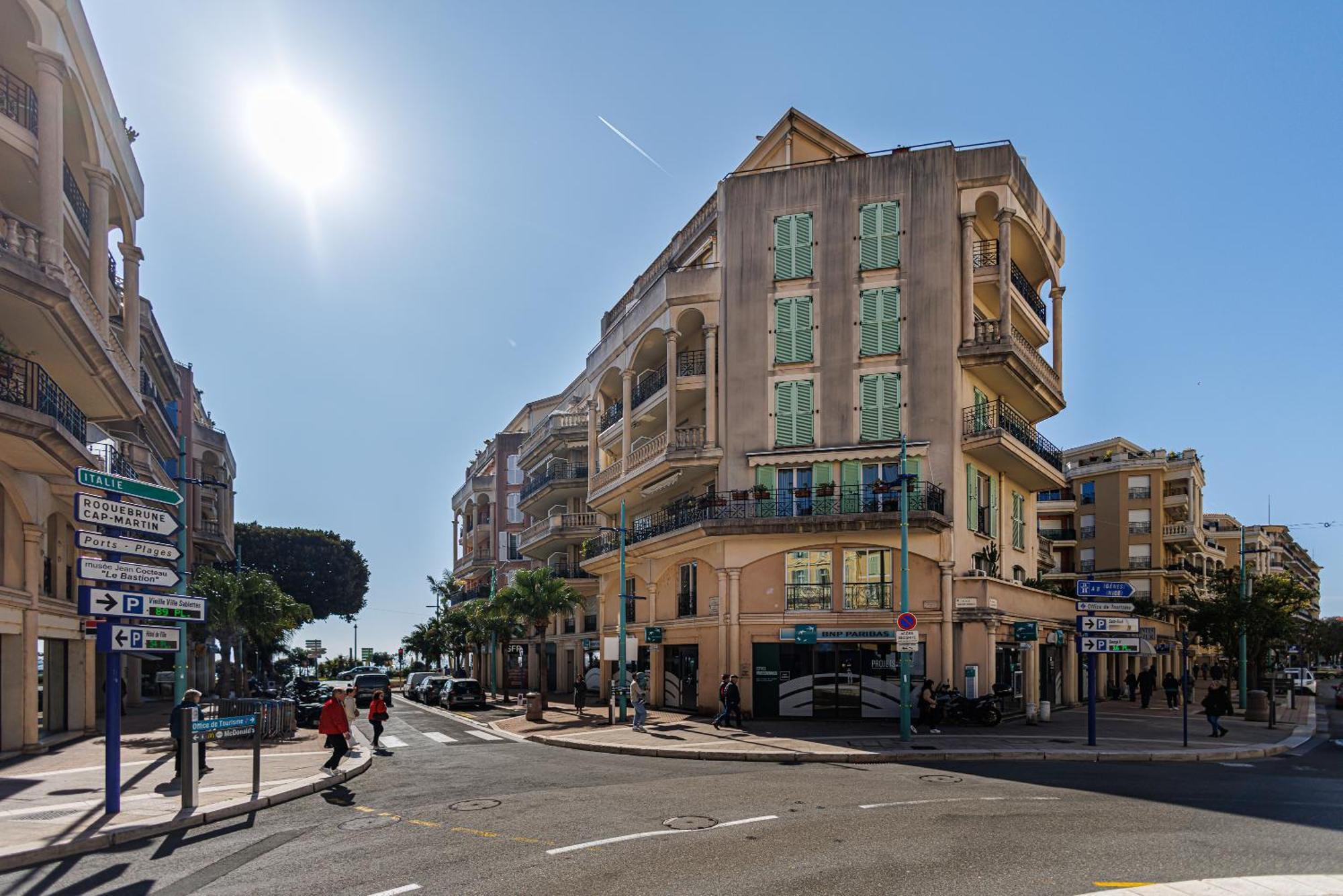 Le Victoria, Elegant T2 Au Bord Des Plages, Piscine, Sauna 芒通 外观 照片